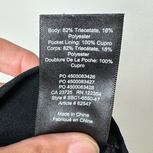 Aritzia Babaton Conan Cropped Pant Black with White Tuxedo Stripe Size 0 - Picture 6 of 9